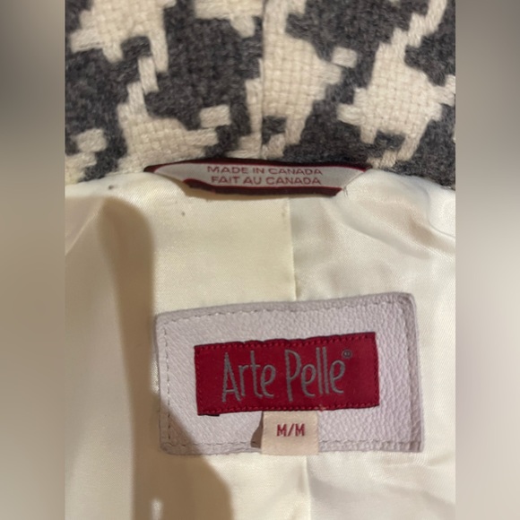 Women's blended wool/leather belted coat - Picture 14 of 15